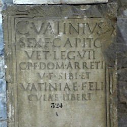 Salona, Tombstone of Vatinius of VII Claudia