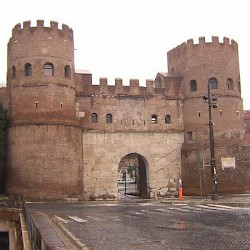 Rome, Aurelian Wall, Gate of St Paul
