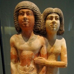 Statuette of Raherka, inspector of the scribes, and his wife Merseanch