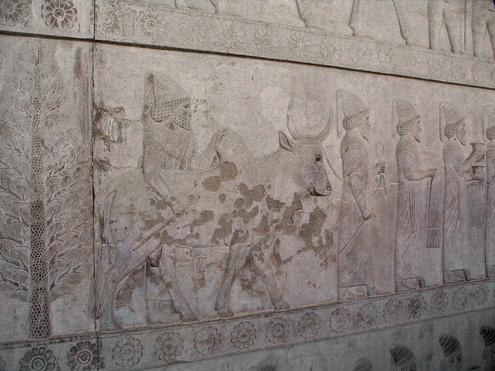 Persepolis, Apadana, East Stairs, Southern part, Babylonians