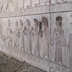 Persepolis, Apadana, East Stairs, Southern part, Lydians