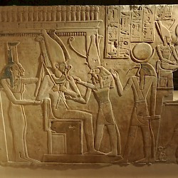 Asyut, Cult chamber of Amenhotep and Renenutet, Relief
