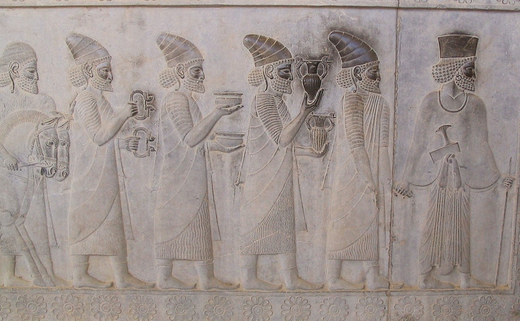 Persepolis, Apadana, East Stairs, Southern part, Lydians