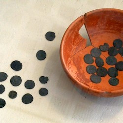 Andesina, Amphitheater, Treasure: coins from the reigns of Valentinian I, Valens, and Gratian