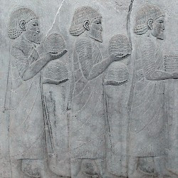Persepolis, Apadana, East Stairs, Southern part, Greeks