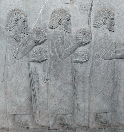 Persepolis, Apadana, East Stairs, Southern part, Greeks