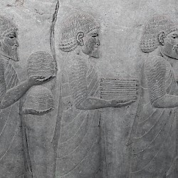 Persepolis, Apadana, East Stairs, Southern part, Greeks