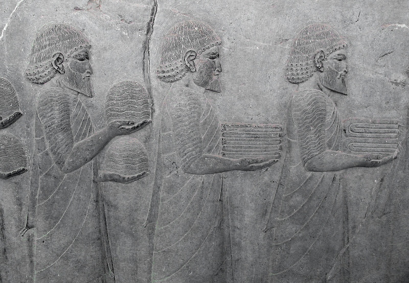 Persepolis, Apadana, East Stairs, Southern part, Greeks