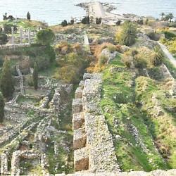 Byblos, Archaic wall, buttressed wall, Hyksos glacis