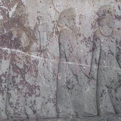 Persepolis, Apadana, East Stairs, Southern part, Sogdians