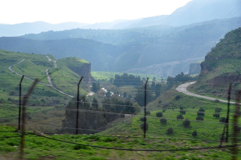 Today, the Yarmouk is the border between Jordan in the south (R) and Syria and Israel in the north, This photo was taken from the Golan Heights.