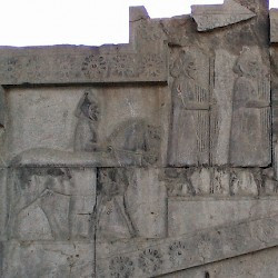 Persepolis, Apadana, East Stairs, Southern part, Thracians