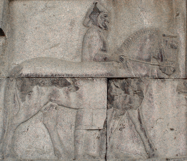 Persepolis, Apadana, East Stairs, Southern part, Thracians