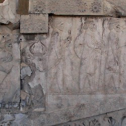 Persepolis, Apadana, East Stairs, Southern part, Carians