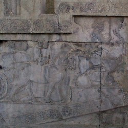 Persepolis, Apadana, East Stairs, Southern part, Libyans