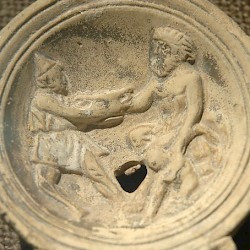 Odysseus offers Polyphemus wine
