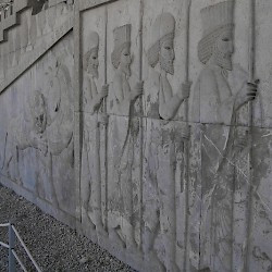 Persepolis, Apadana, East Stairs, Central frieze, Soldiers
