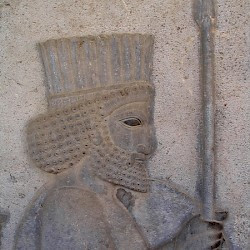 Persepolis, Apadana, East Stairs, Central frieze, Soldier