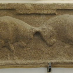 Assos, Temple of Athena, Relief of two bulls