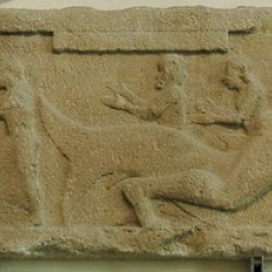 Assos, Temple of Athena, relief, Triton