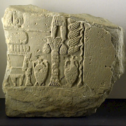Tayma, Relief of a sacrifical meal; Assyrian influence