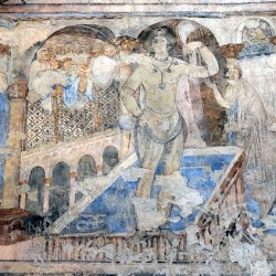 Qusair Amra, Throne hall, Bathing woman