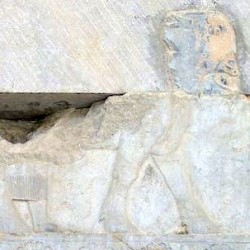Persepolis, Apadana, East Stairs, Southern part, a hippopotamus