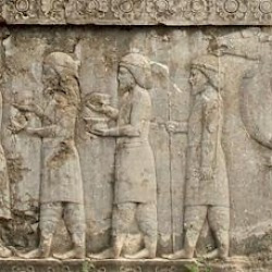 Persepolis, Apadana, North Stairs, Tribute Bearers, Arachosians