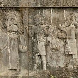 Persepolis, Apadana, North Stairs, Tribute Bearers, Indians