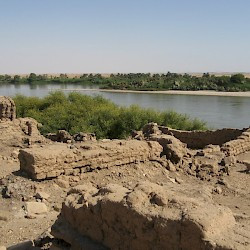 Sai Island, View of the Nile with pharaonic town