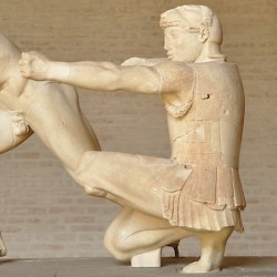 Aegina, Temple of Aphaea, East pediment, Laomedon's expedition to Troy, Heracles