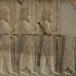 Persepolis, Apadana, North Stairs, Guards