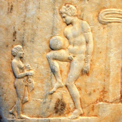 Piraeus, Funerary stela with ball players