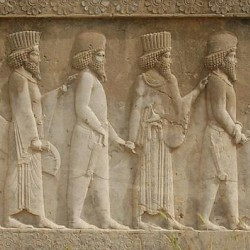 Persepolis, Apadana, North Stairs, Courtiers