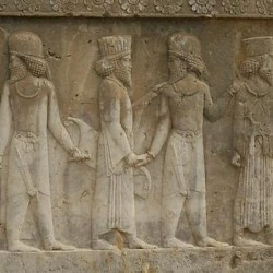 Persepolis, Apadana, North Stairs, Courtiers