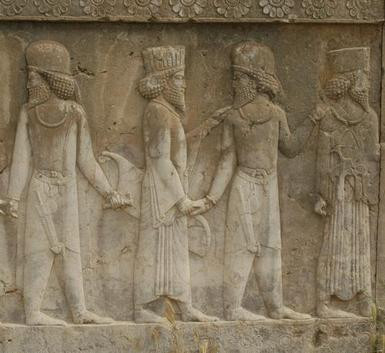 Persepolis, Apadana, North Stairs, Courtiers