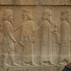 Persepolis, Apadana, North Stairs, Courtiers