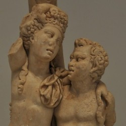 Phthiotic Thebes, Statue of Dionysus and a satyr