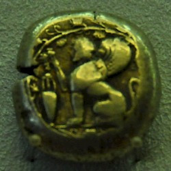 Chios, Coin with a sphinx and an amphora