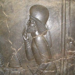 Persepolis, Apadana, Northern Stairs, Central Relief, Pharnaces