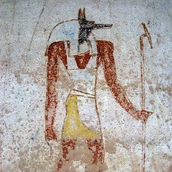 El-Kurru, Tombs, Wall painting of Anubis