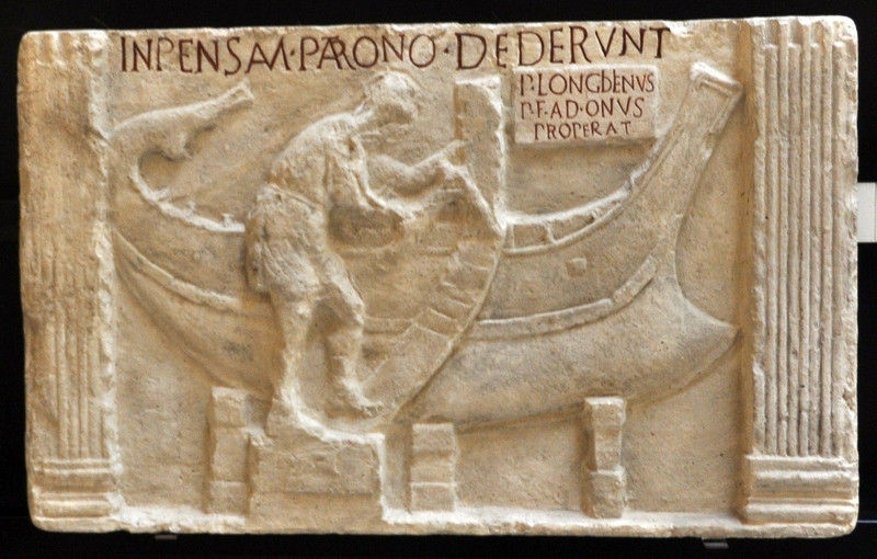 Ravenna, Relief of a shipbuilder (cast)
