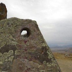 Karahunj, Megalith with hole