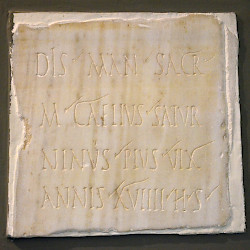 Hadrumetum, Tombstone of Caelius Saturninus