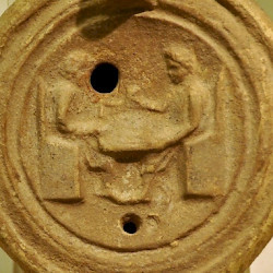 Sufetula, Roman oil lamp (women playing backgammon)