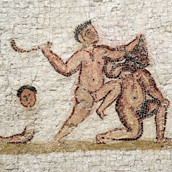 Thuburbo Maius, House of Theseus, Mosaic of Theseus and the Minotaur