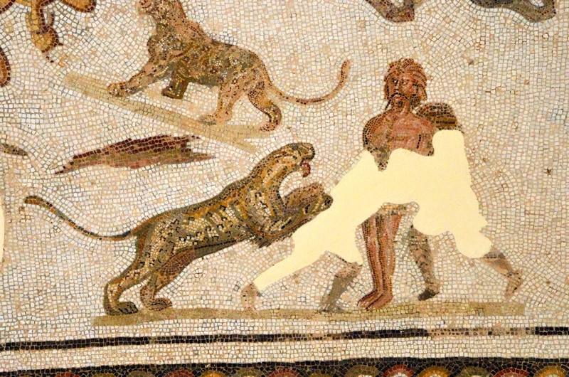Thysdrus, Sollertian House, Mosaic with the execution of criminals