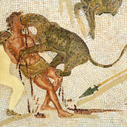 Thysdrus, Sollertian House, Mosaic with the execution of criminals