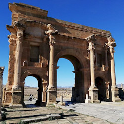 Timgad, Arch of Trajan, from the southeast
