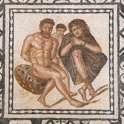 Tipasa, Forum, Curia, Mosaic of Captives